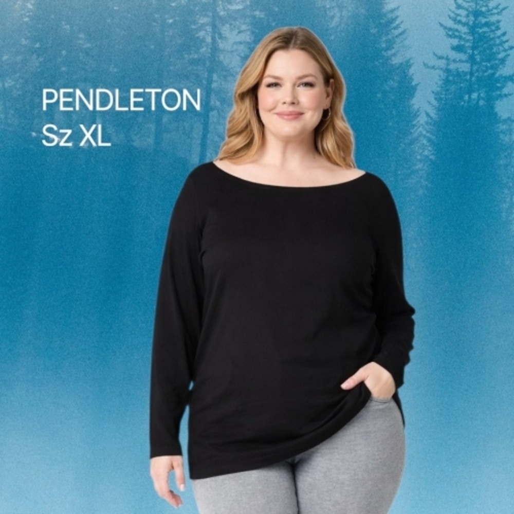 Pendleton Black Long Sleeve Shirt Top XL